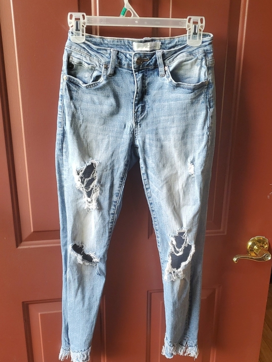 KanCan Denim - KanCan Light Blue Ripped Skinny Jeans 7/27